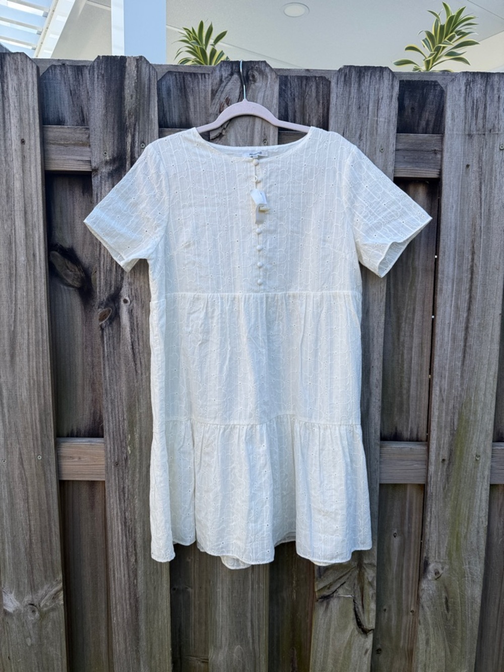 Madewell Cream Mini Dress